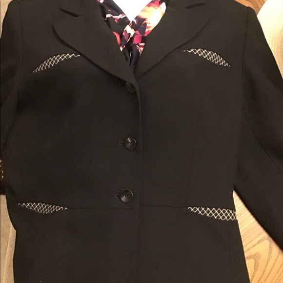 Kasper blazer ASL 8P blazer black lined beautiful coat🍂versatile piece.F - Picture 5 of 14